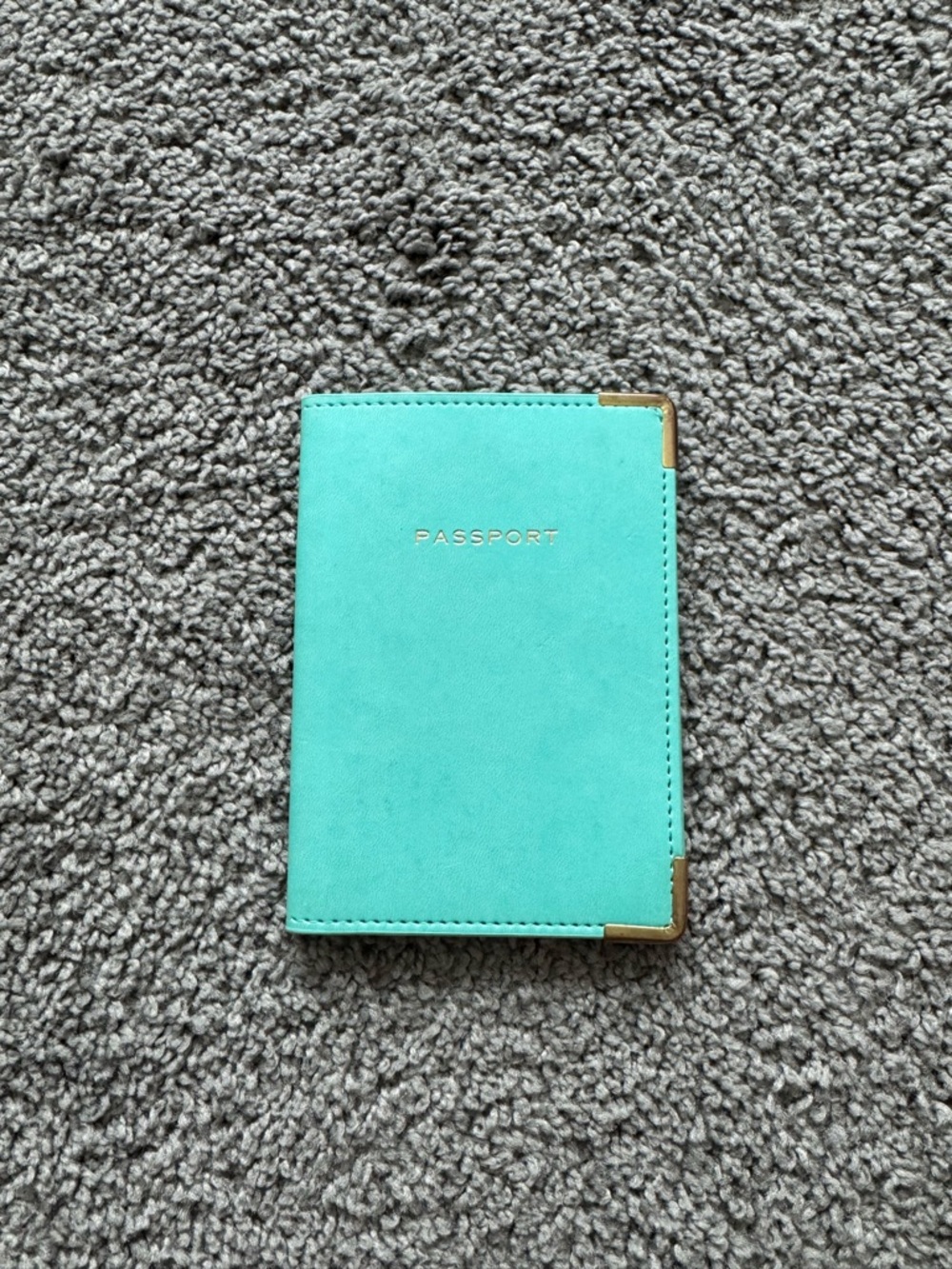 Tiffany Passport Holder with Gold Corners